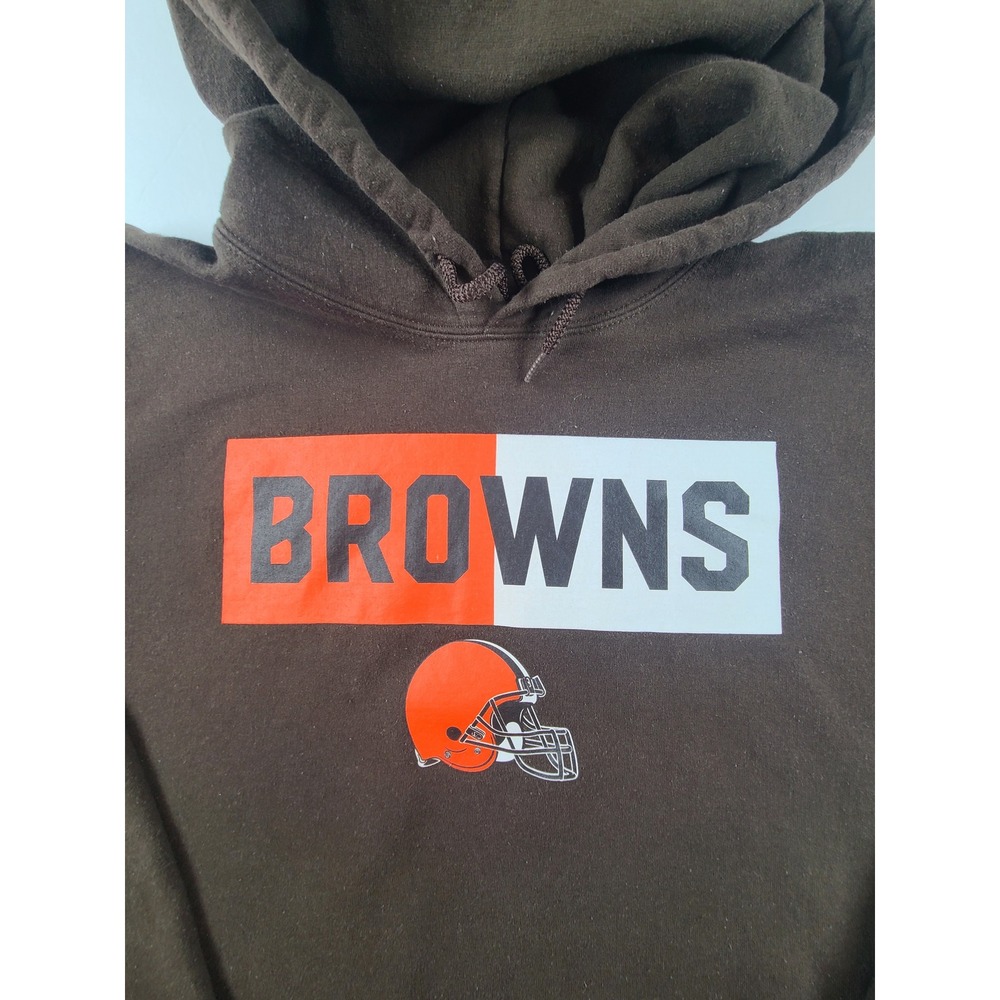 NFL Team Apparel Cleveland Browns Hoodie Mens Large Football Team‎ Graphic Print